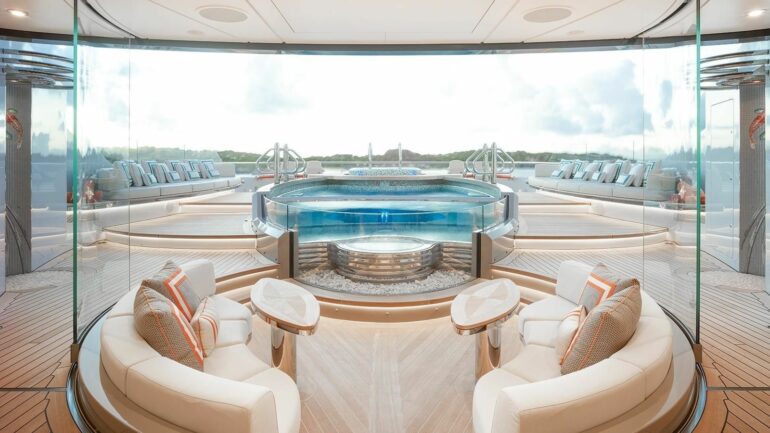 Whisper Superyacht Jacuzzi and Pool