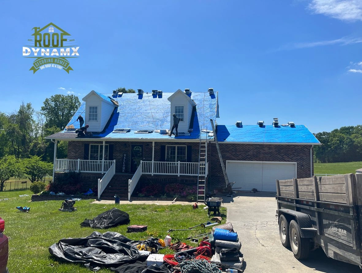 a professional roofers installing new roof
