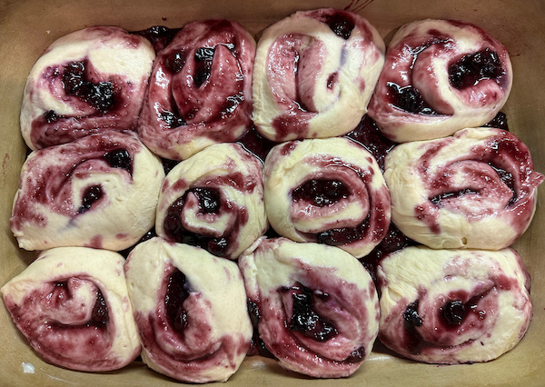 blueberry, sweet rolls, cinnamon rolls, Easter, Sourdough Living blueberry, sweet rolls, cinnamon rolls, Easter, Sourdough Living