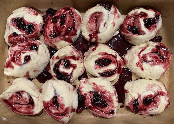 blueberry, sweet rolls, cinnamon rolls, Easter, Sourdough Living blueberry, sweet rolls, cinnamon rolls, Easter, Sourdough Living