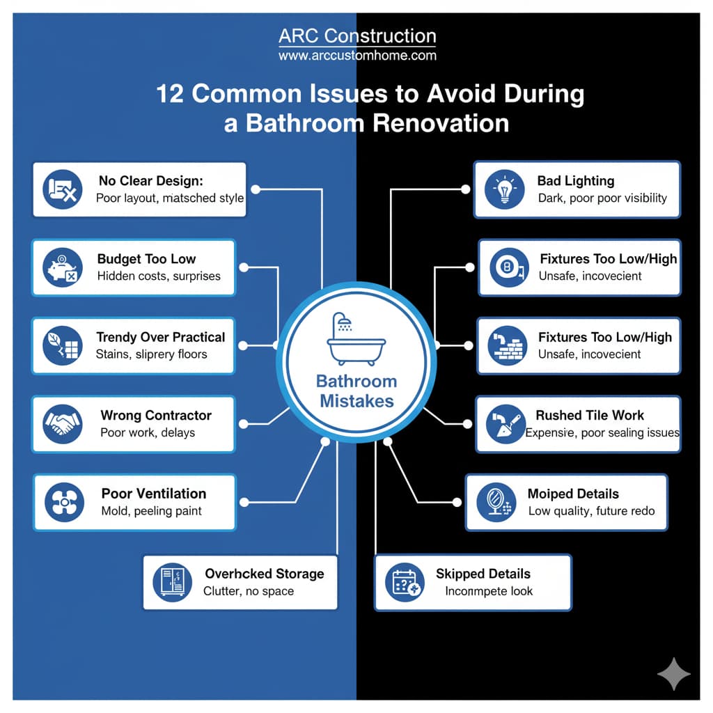 12 Common Issues Should Avoid During a Bathroom Renovation