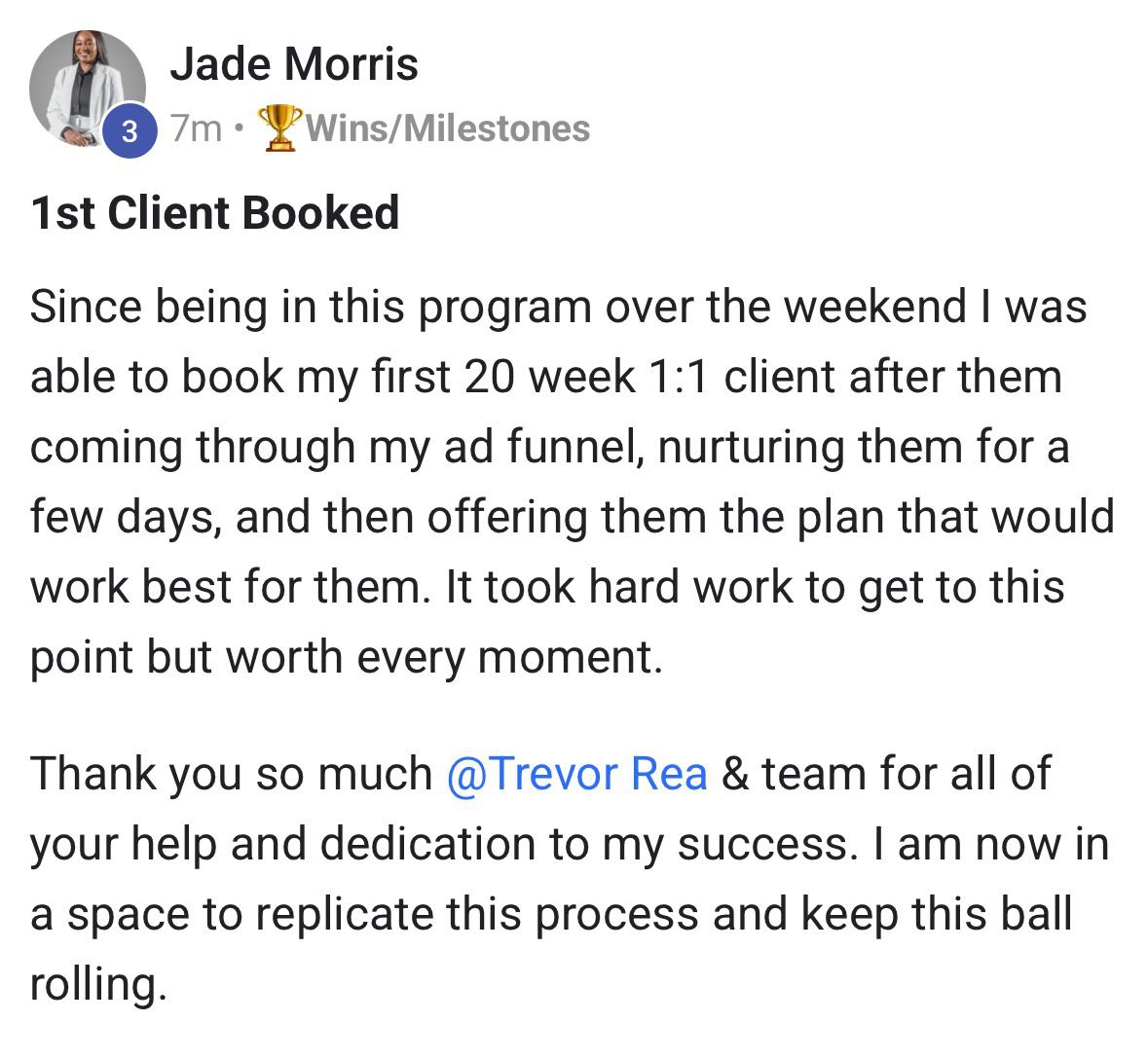 Business Coach results