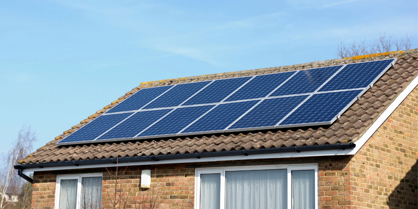 South facing solar panels on a home South facing solar panels on a home