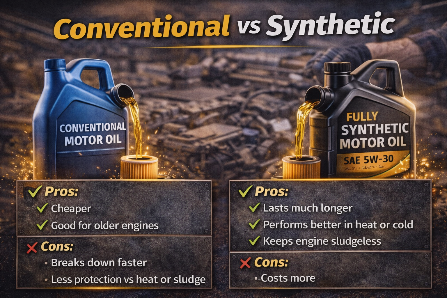 Conventional vs Synthetic Conventional vs Synthetic
