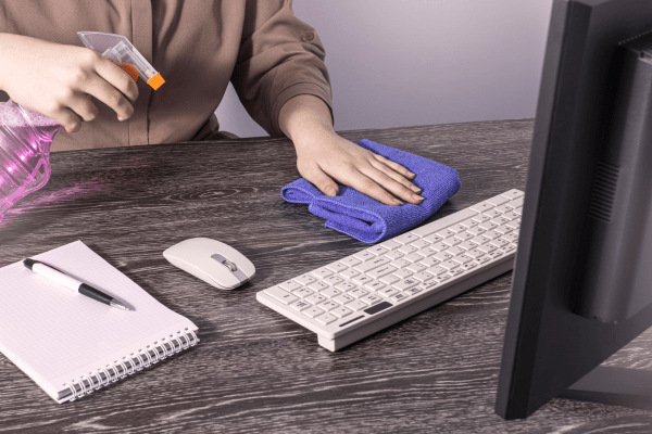 Professional office cleaners ensuring trust and professionalism in finance.