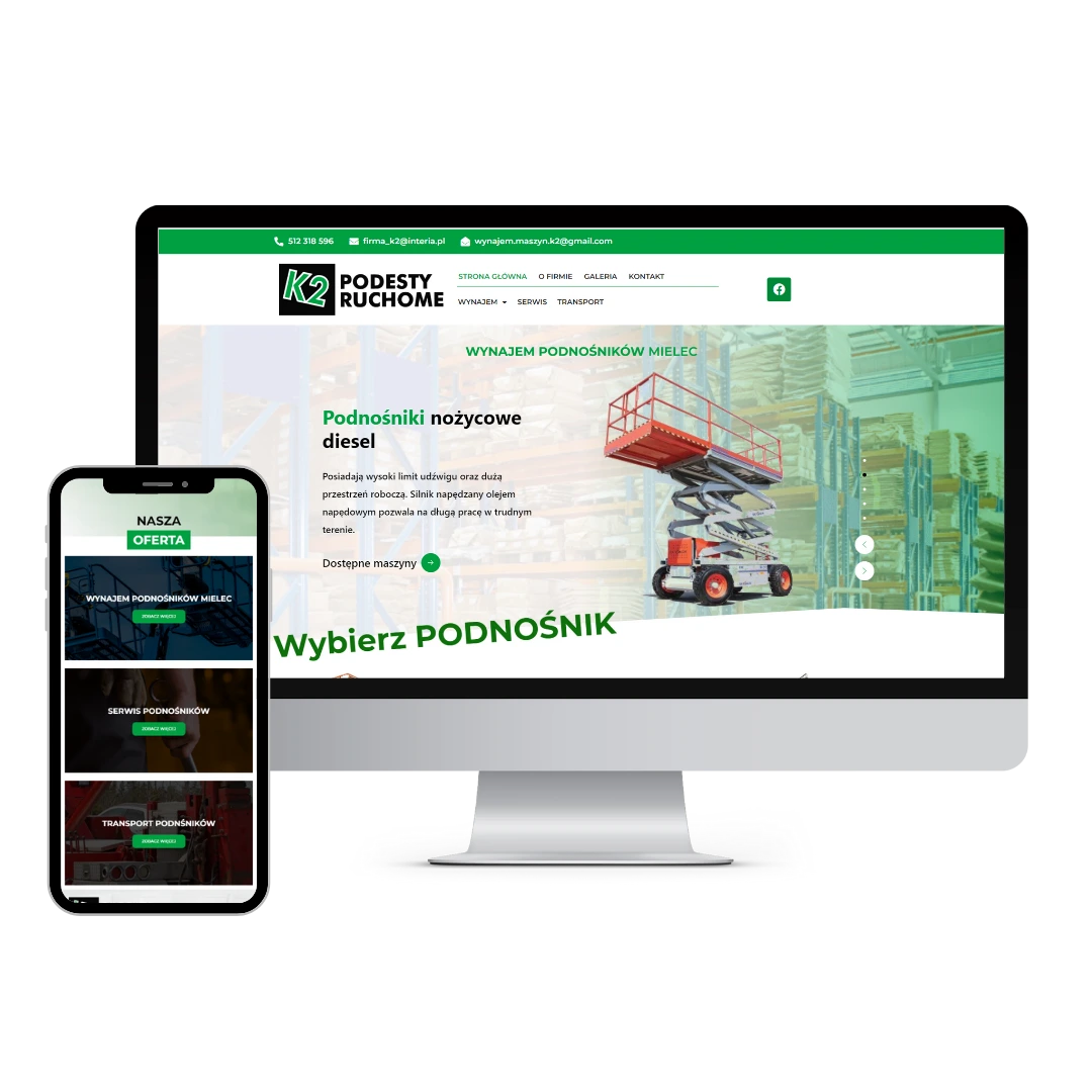 Podgląd projektu strony internetowej