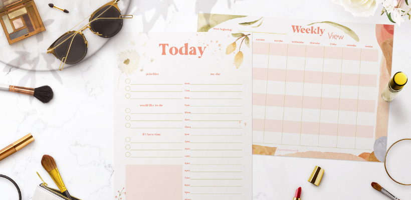 Weekly Planner and Daily Planner from Paper Me Pretty stationery