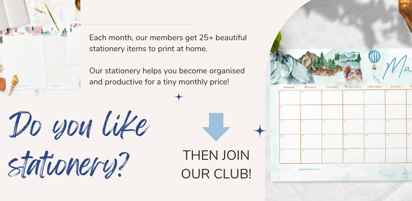 Join our stationery club!