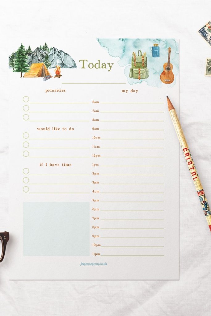 Daily Planner page