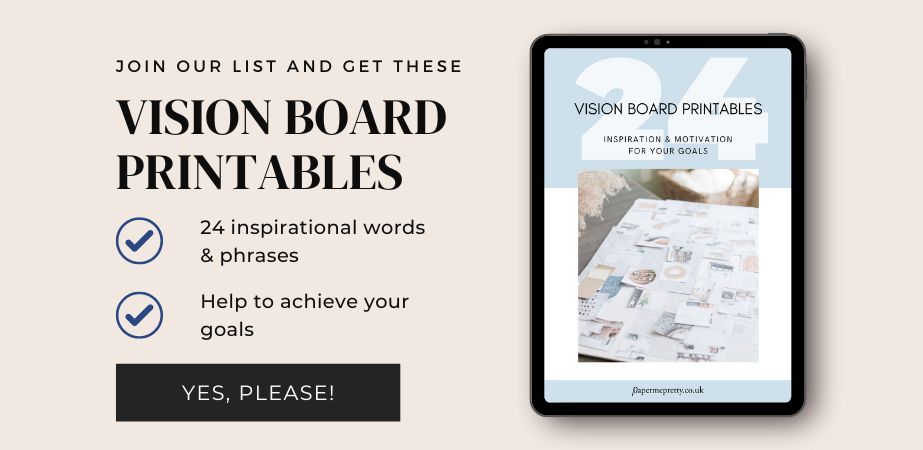 Vision board printable. Motivational and inspirational quotes