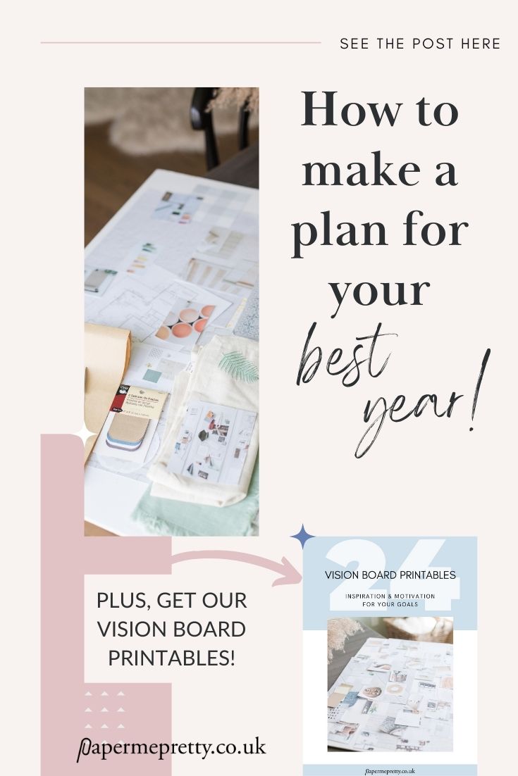 Find out how to plan your year in a single day, even if you feel overwhelmed or behind. #goals #planning #visionboard #productivity