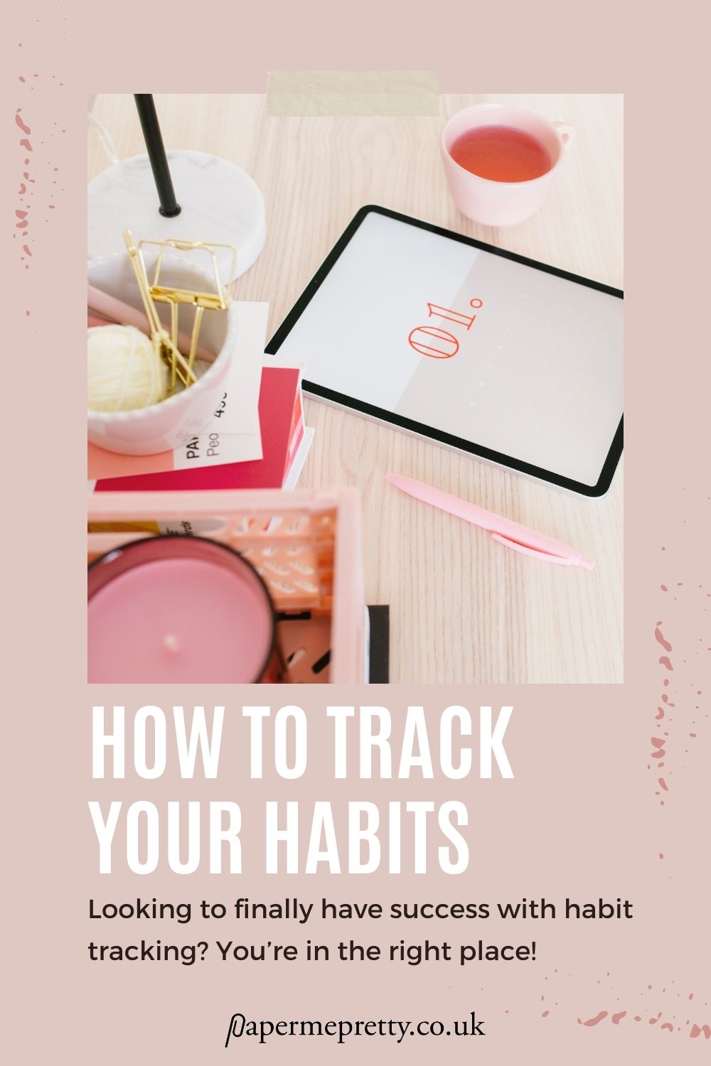 Turn tracking your habits into a habit! We’ll show you how to track your habits the good old fashioned way so that you’ll soon become excited about adding another notch to your habit. Plus grab our Calendar to track your habits FREE inside this post!  #habits #habittracker #goals #routines #productivity #stationery