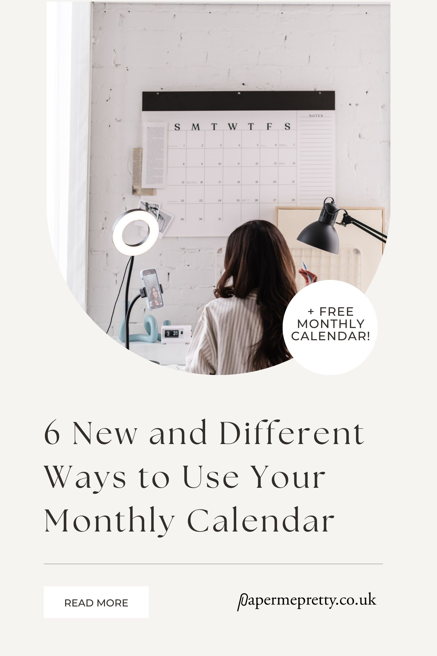 These unique ideas on how to use your calendar will change the way you plan and stay organised! Plus, get a FREE monthly calendar inside this post! #calendar #habits #stationery #planner