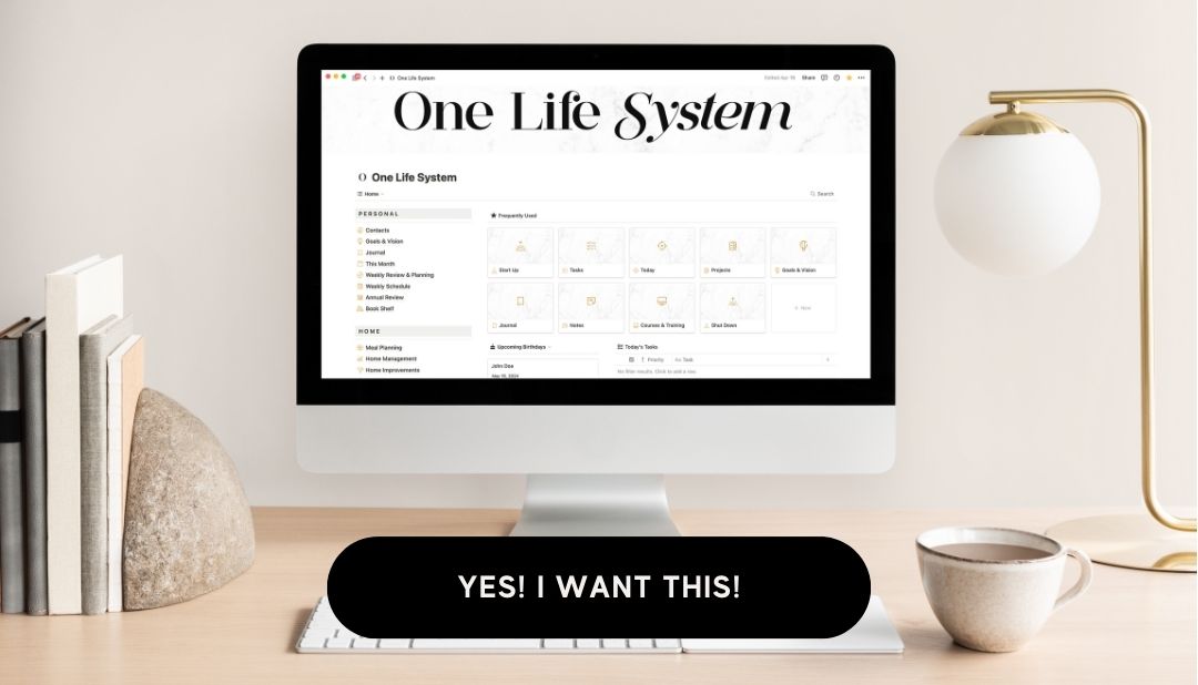 The One Life System Notion template