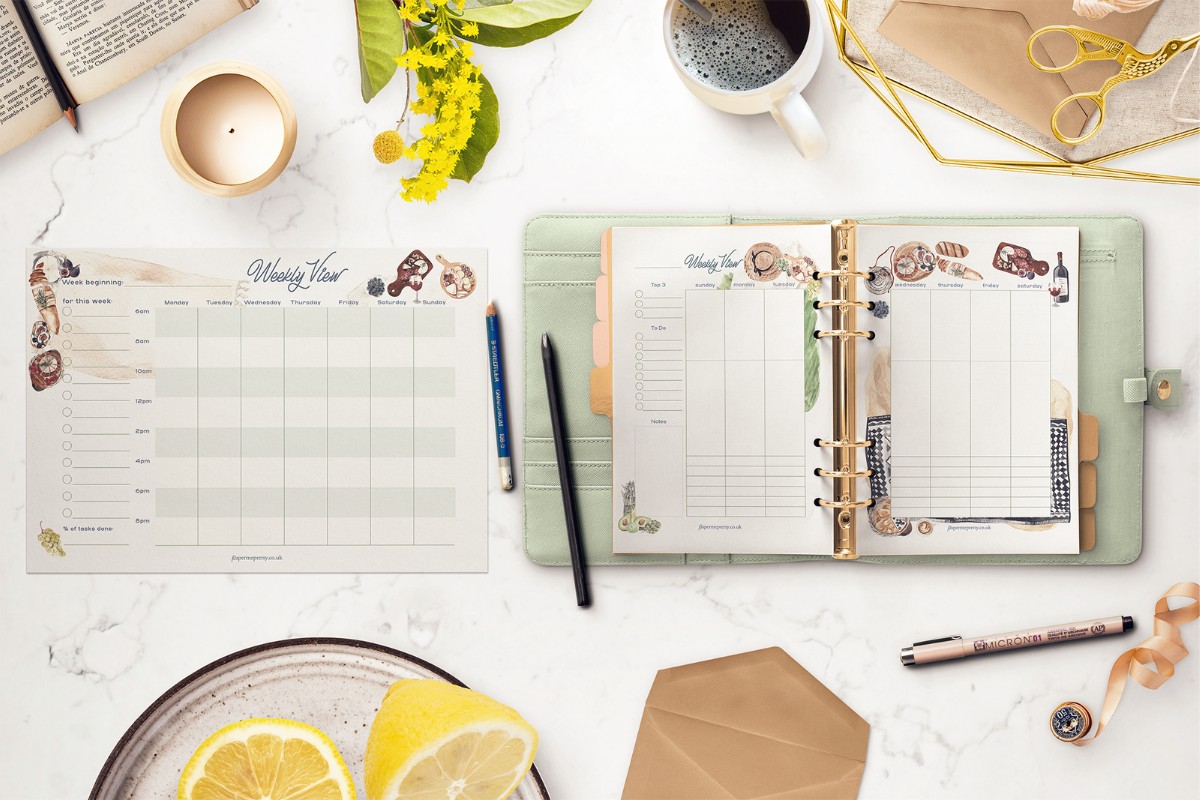 Weekly planner view for your A5 planner Weekly planner view for your A5 planner