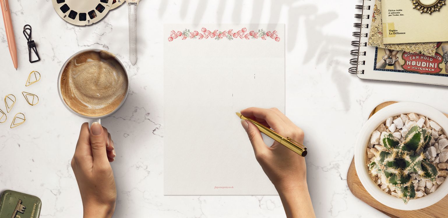 Notepaper from Paper Me Pretty's monthly stationery club Notepaper from Paper Me Pretty's monthly stationery club