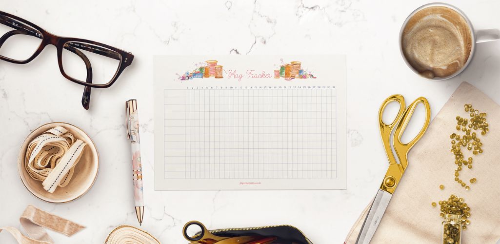Printable monthly tracker stationery membership