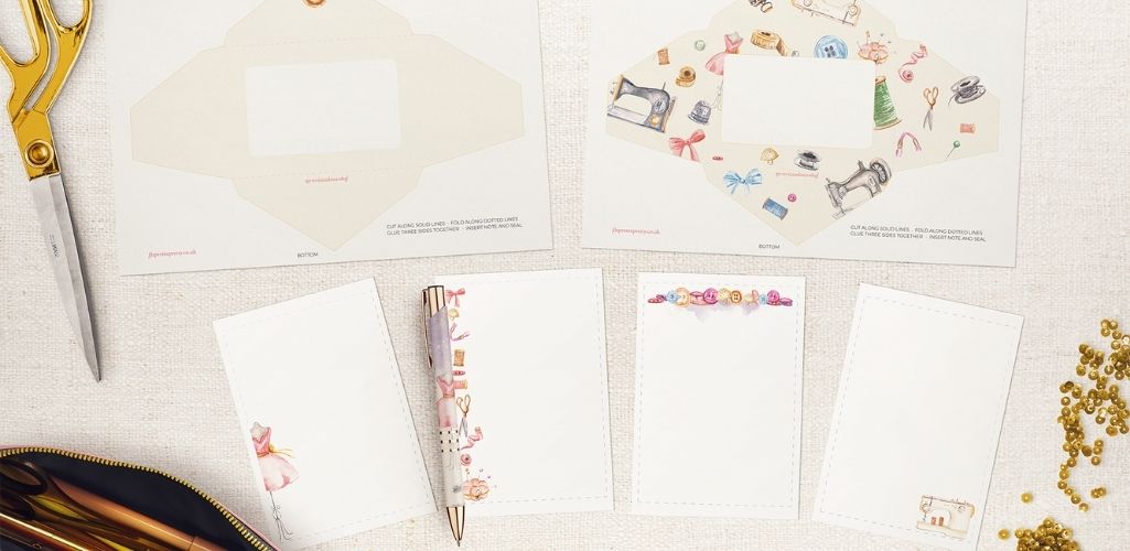 Printable note cards and envelopes stationery membership