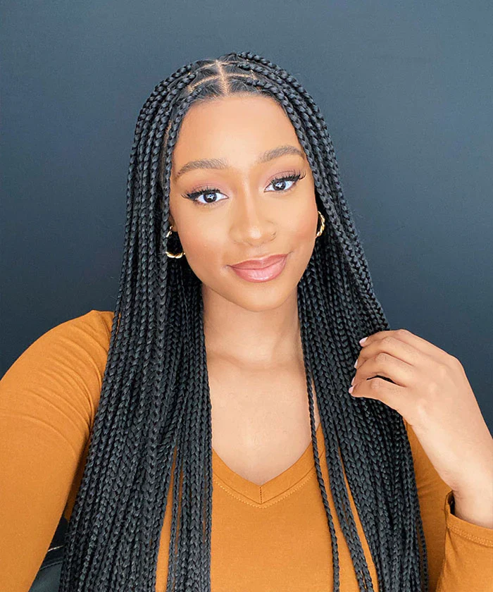 Large Knotless Braids
