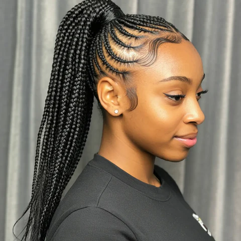 Cornrows Ponytail