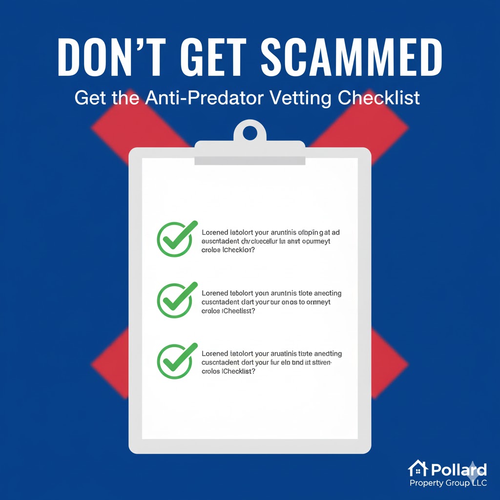 Downloadable Anti-Predator Vetting Checklist tool to stop foreclosure scams and protect home equity in Waldorf.
