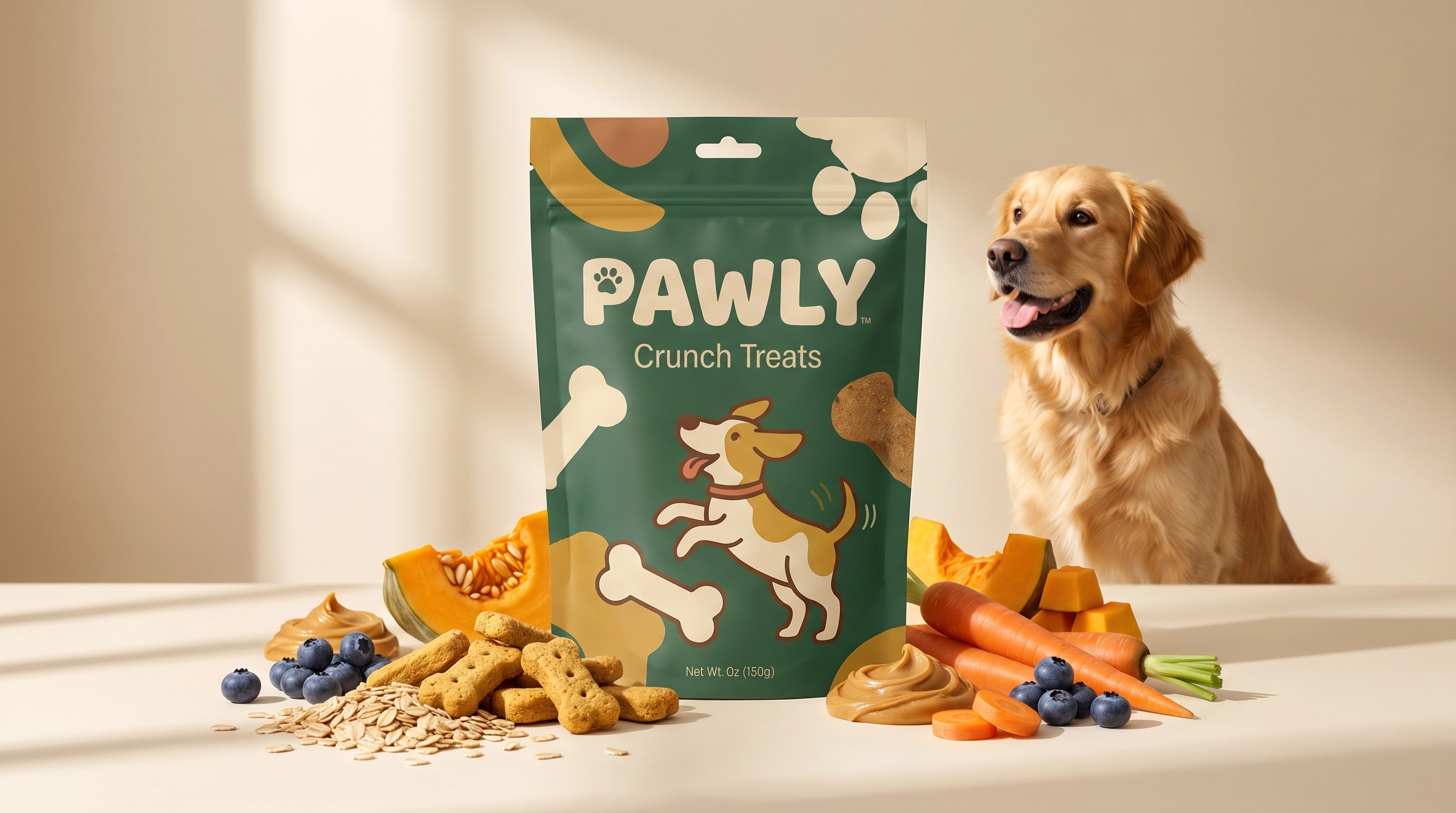 Pawly Dog Treats Packaging