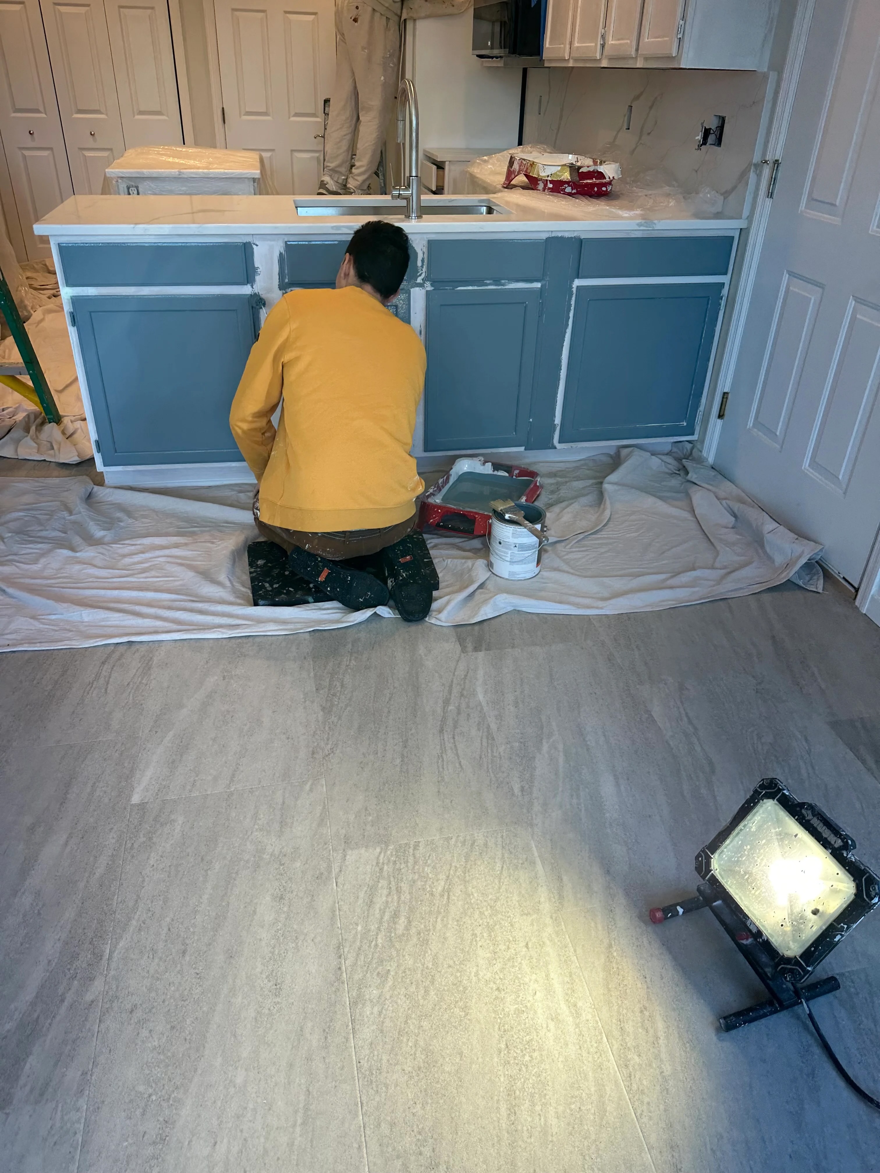 Refinishing Cabinet Doors by L Pro Painter and Carpenter