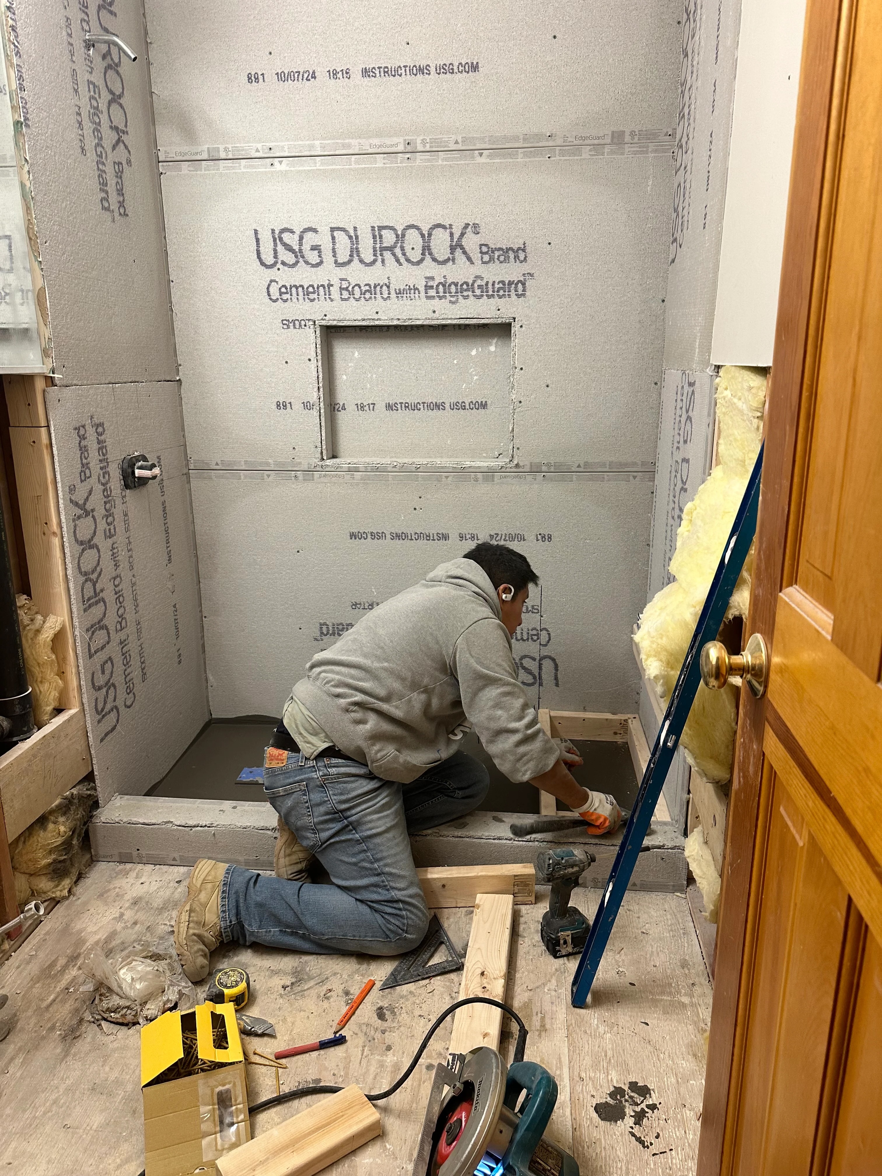 Shower buildout by L Pro Painter and Carpenter