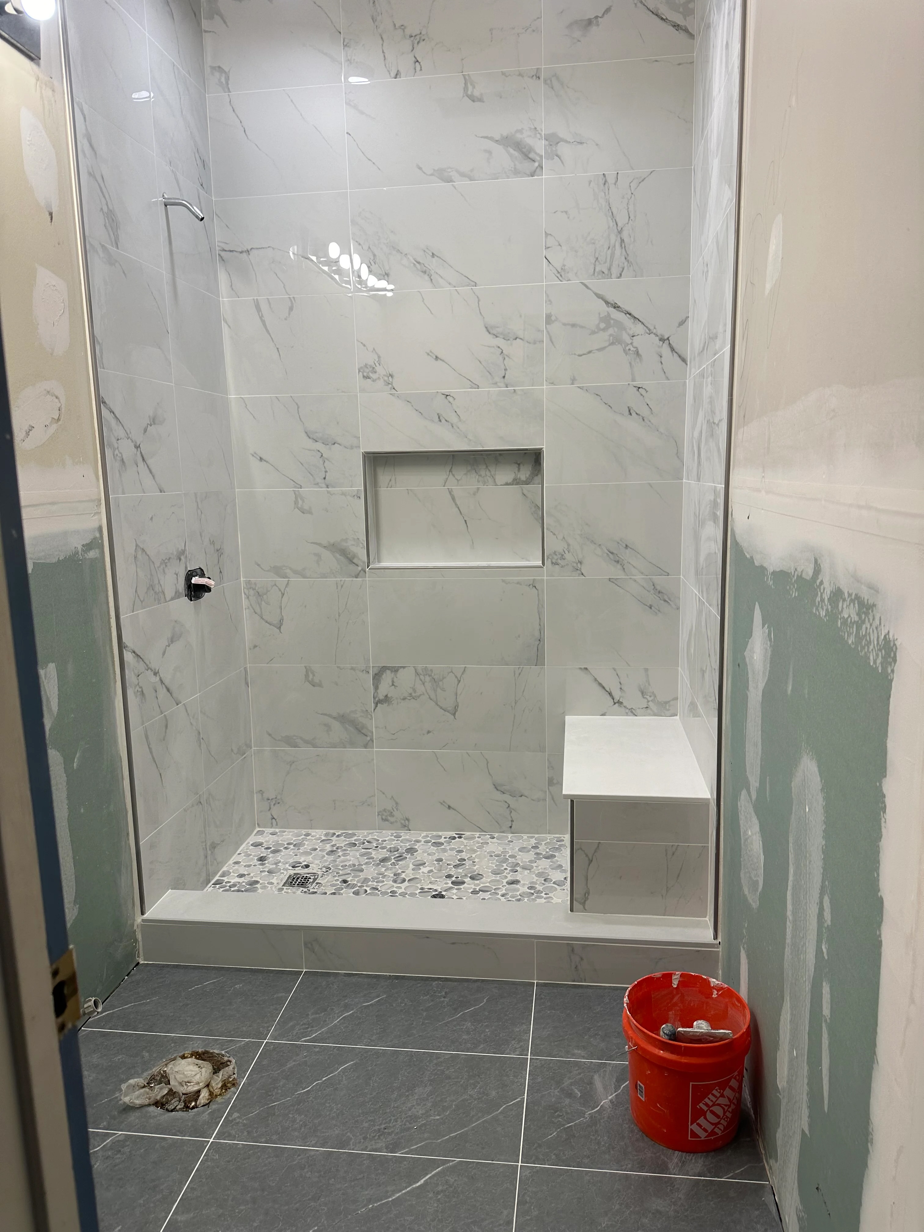 Shower buildout by L Pro Painter and Carpenter