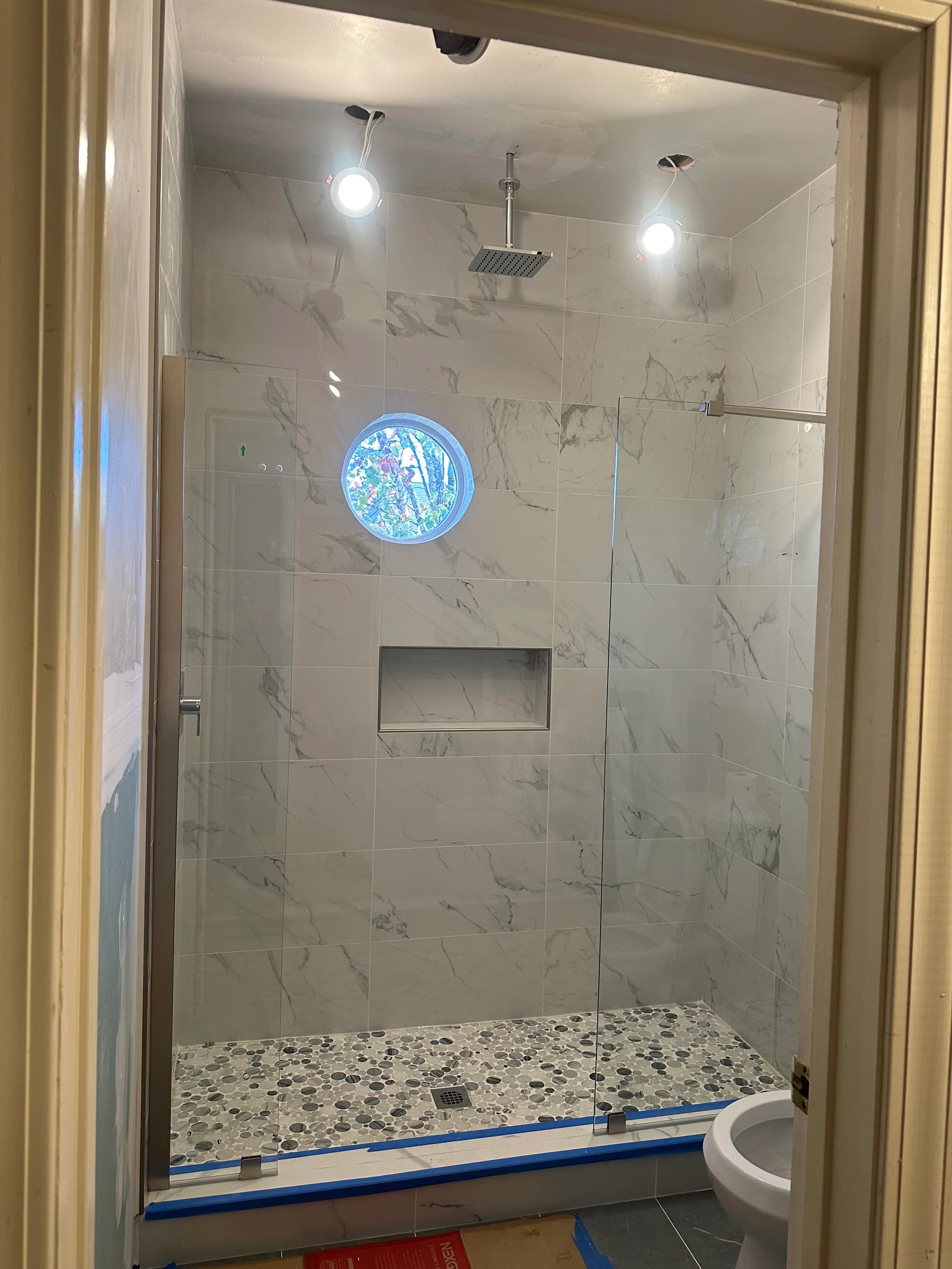 Shower buildout by L Pro Painter and Carpenter