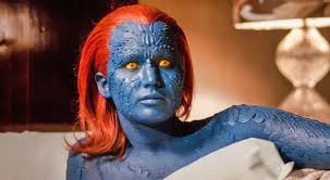 image of Jennifer Lawrence as Mystique from X-men movie