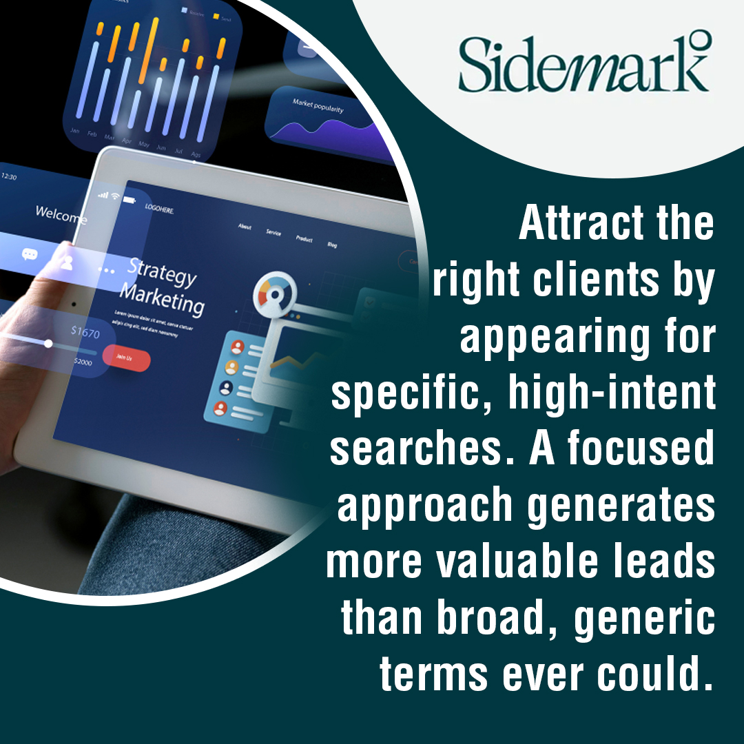 Sidemark: Attracting the right clients with high-intent SEO.