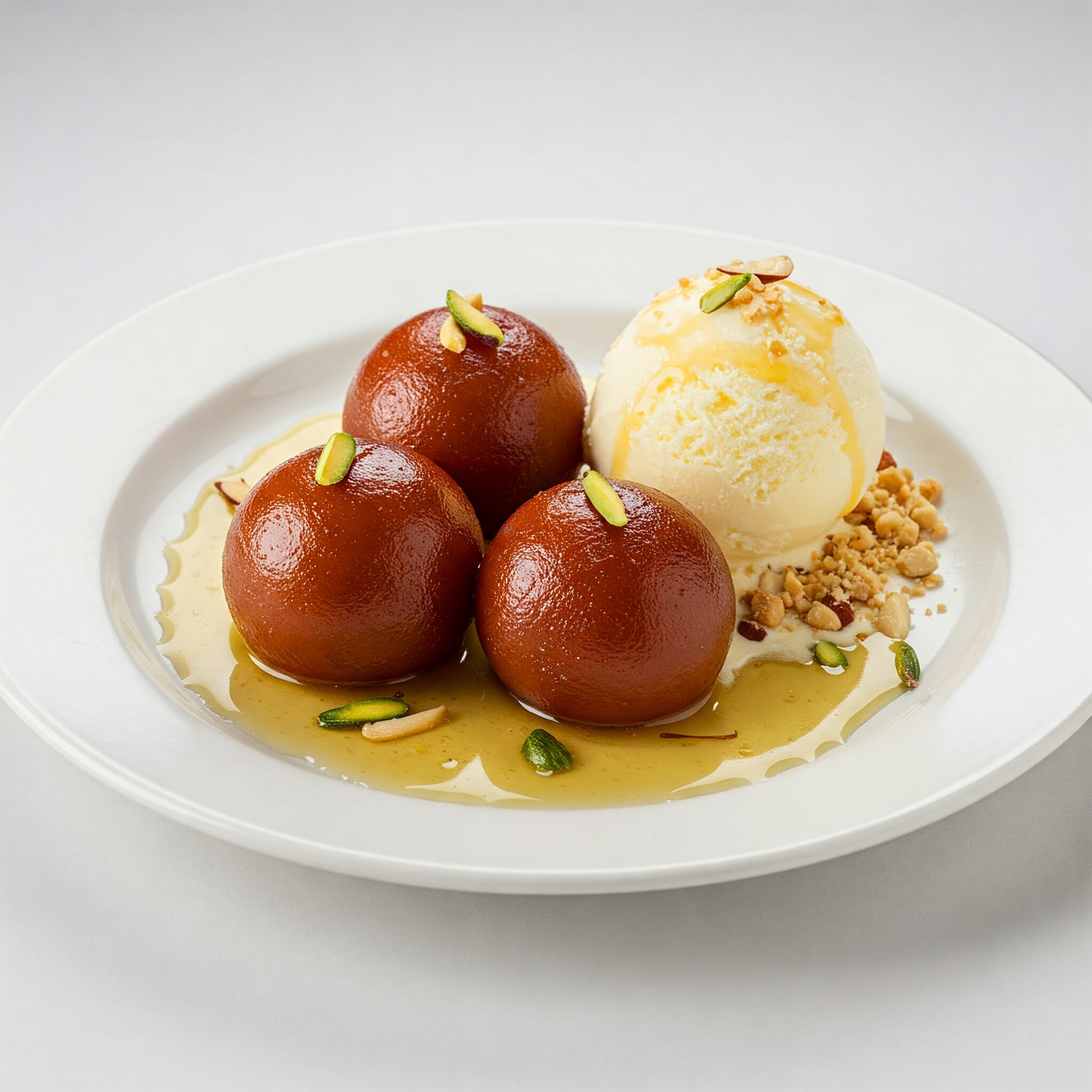 Gulab Jamun with Ice Cream