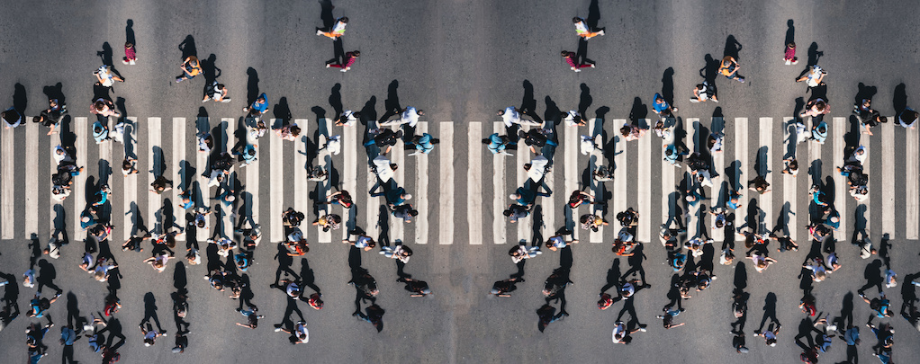 crowded city 