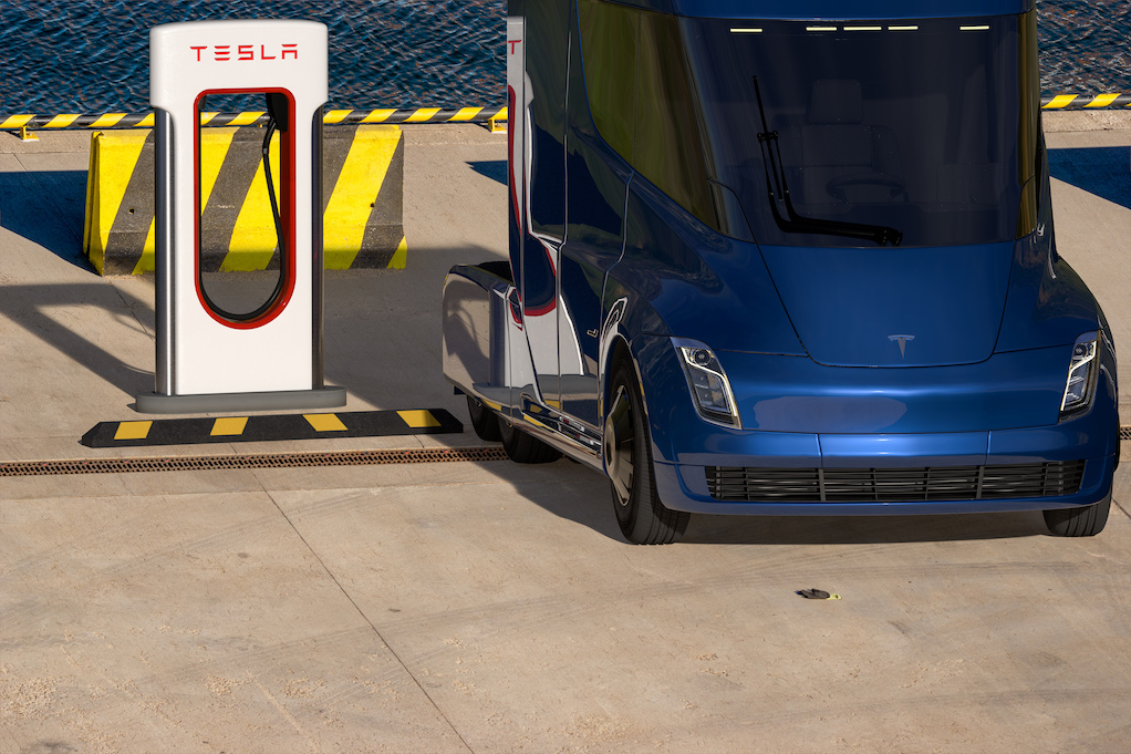 chargin tesla semi 