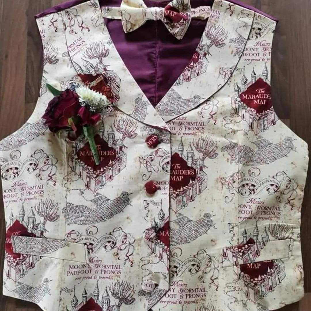 Harry Potter themed grooms and grooms men waistcoat