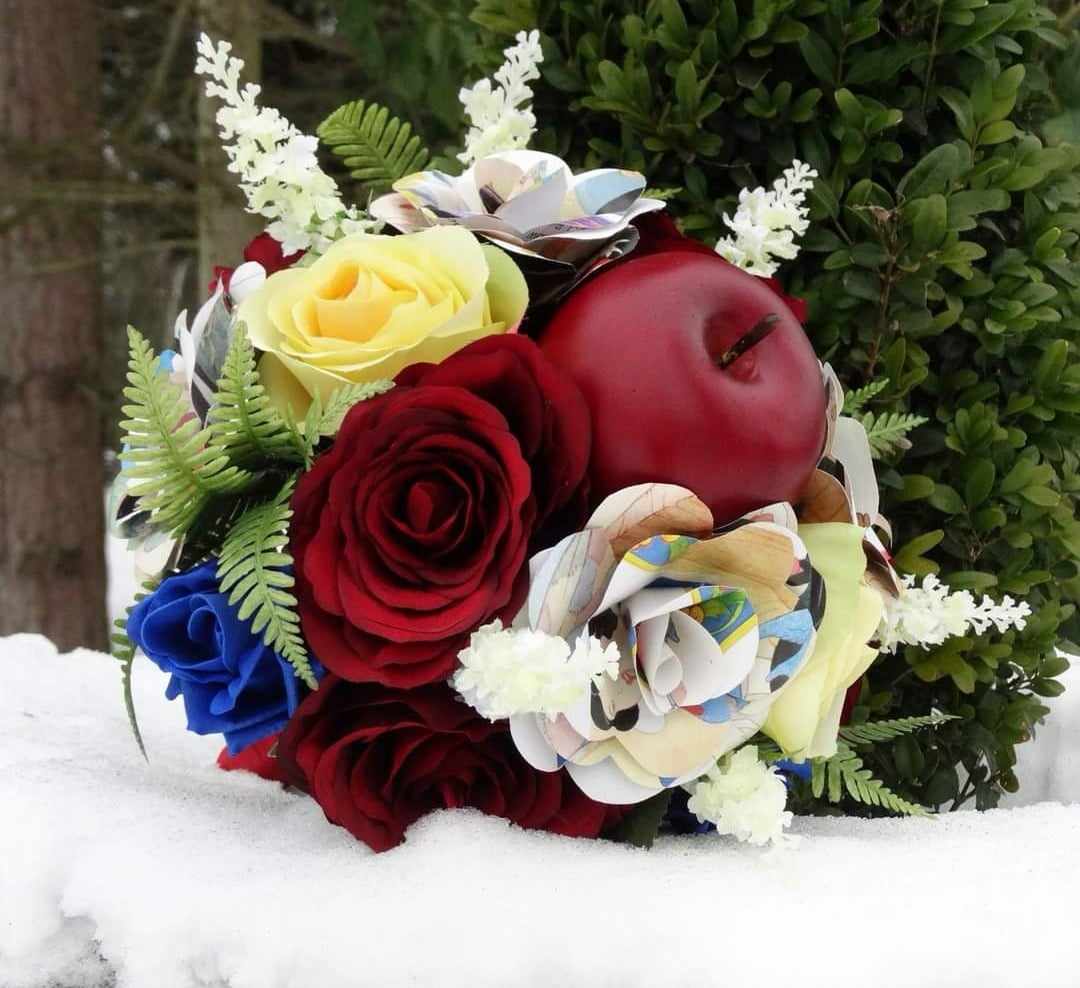 disney princess snow white themed bridal bouquet