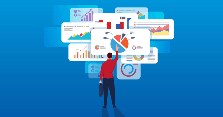 guy looking at a pie graph and other analytic, representing organic traffic guy looking at a pie graph and other analytic, representing organic traffic