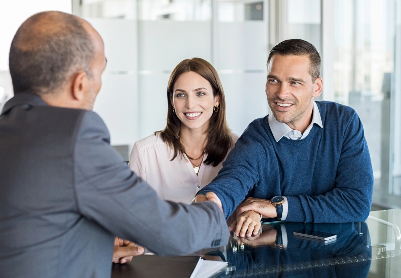 Professional mortgage advisor helping a client