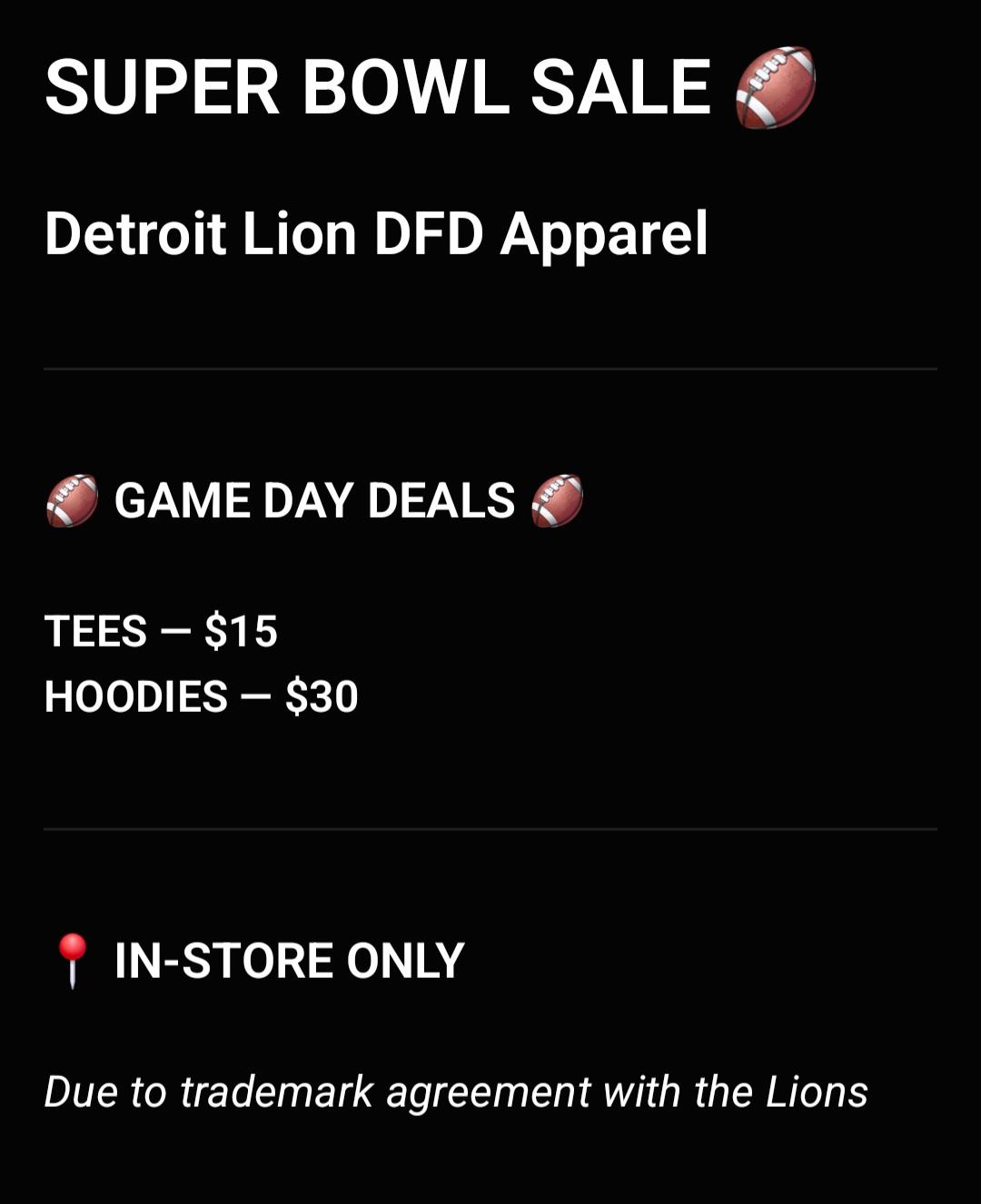 Detroit Lion/DFD Tees