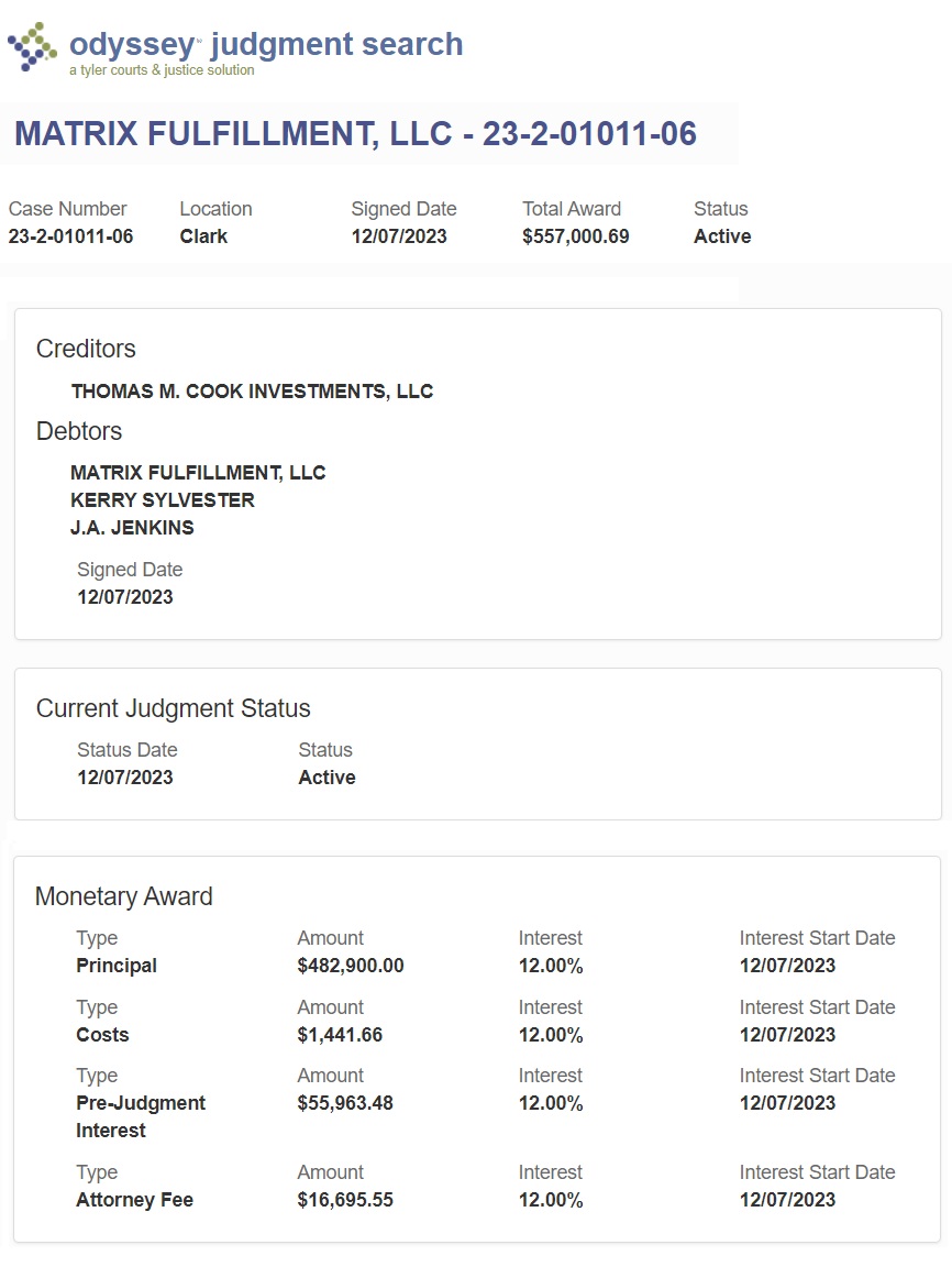 Judgement Details Judgement Details