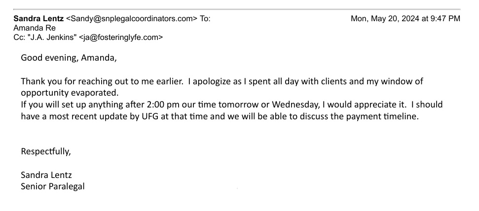 Lentz email response to Re Lentz email response to Re