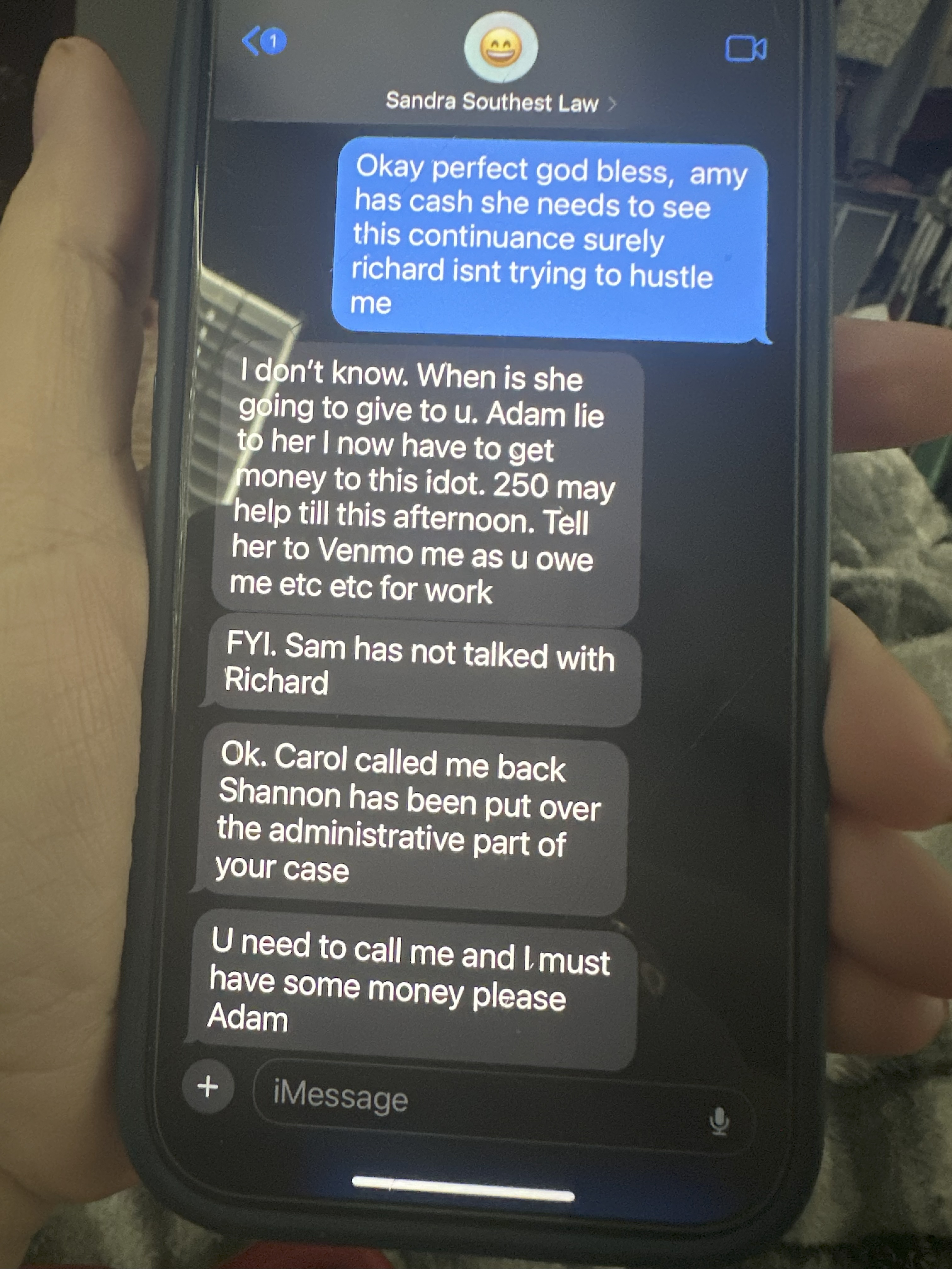 Texts between Adam & Lentz Texts between Adam & Lentz