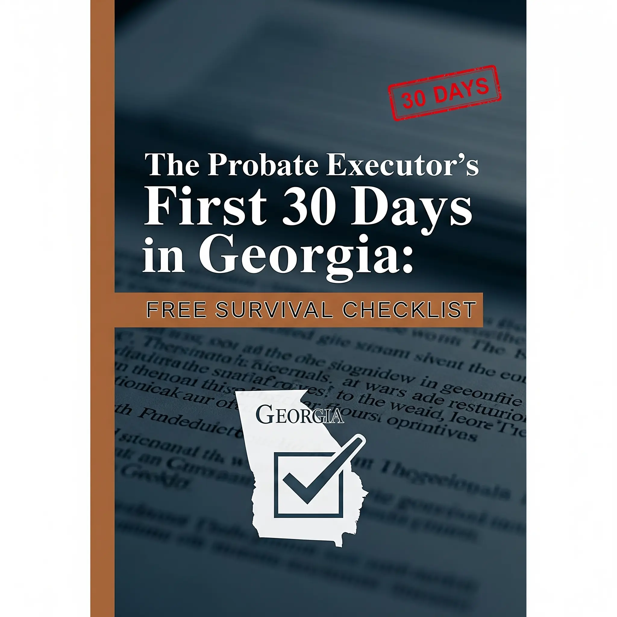 Free Probate Executor Checklist eBook Cover Georgia