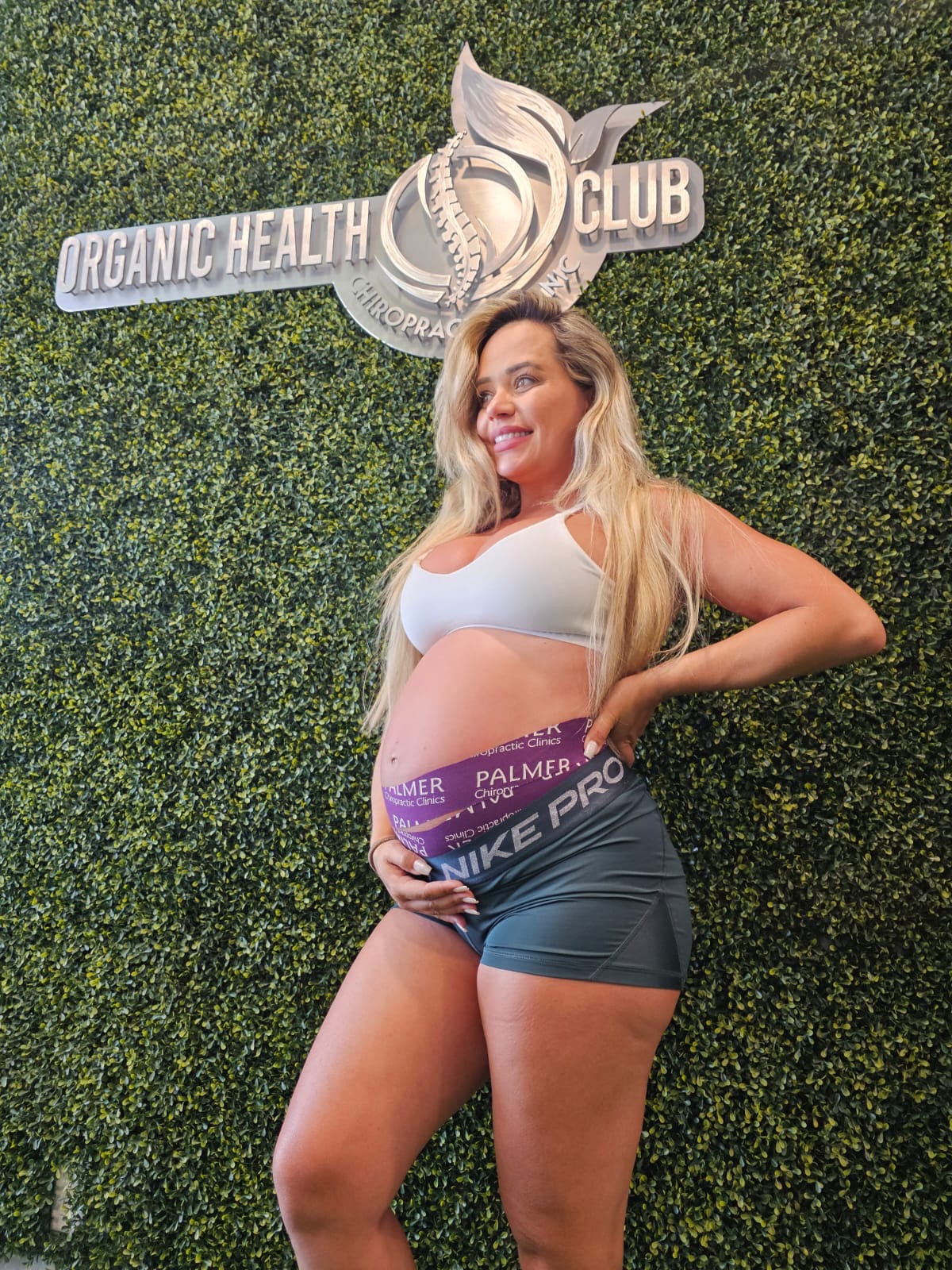 Pregnancy-safe chiropractic adjustment at Organic Health Club in Boca Raton