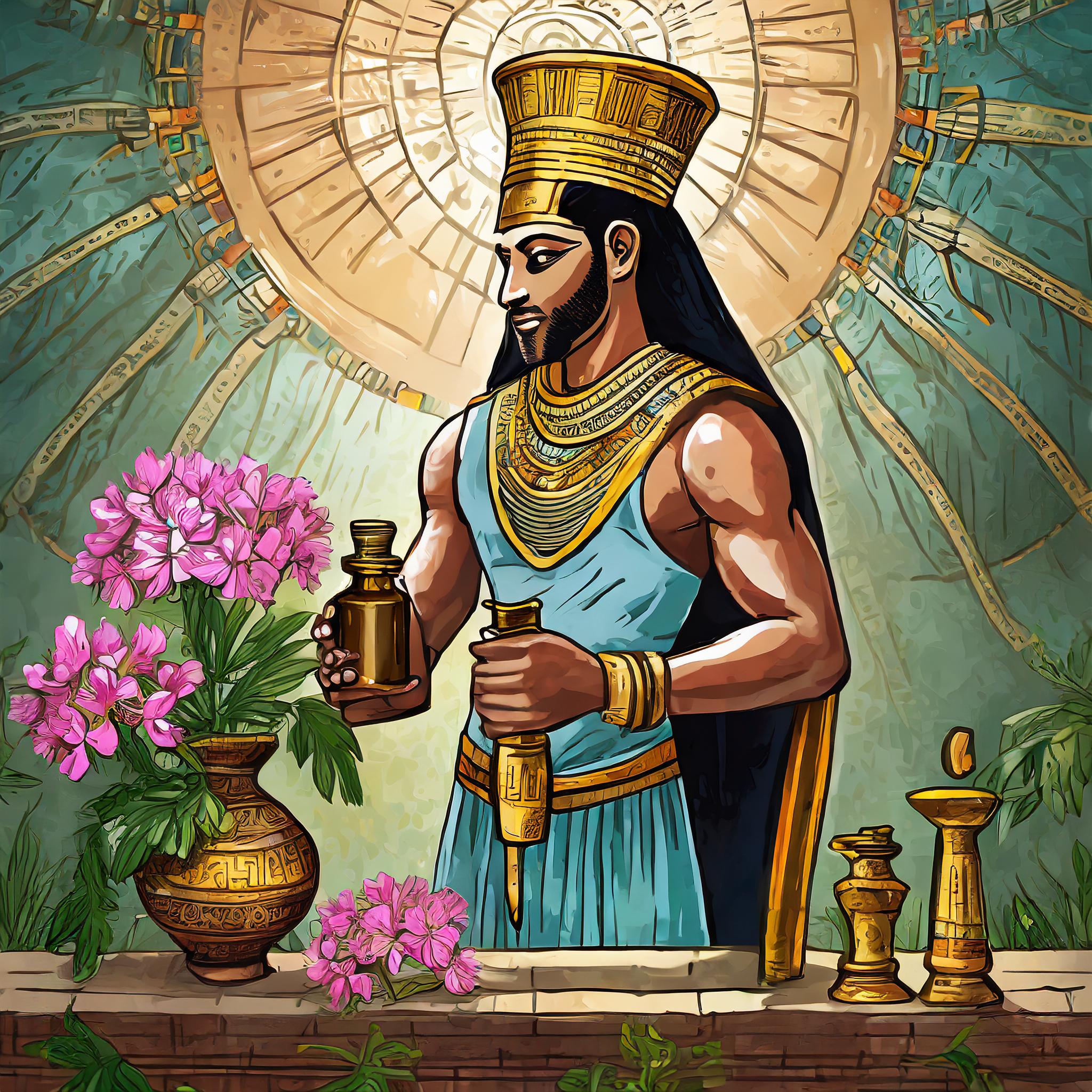 ancient Egyptian with geranium essential oil