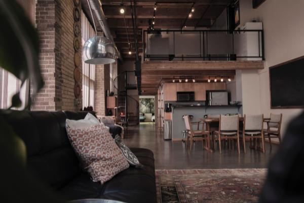 Interior of warehouse condo