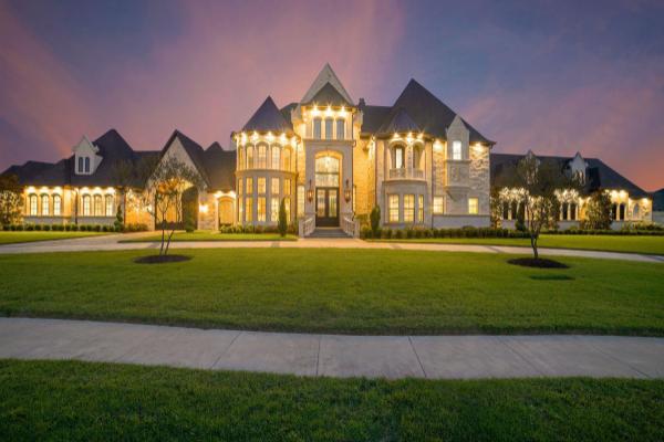 Luxury mansion at night