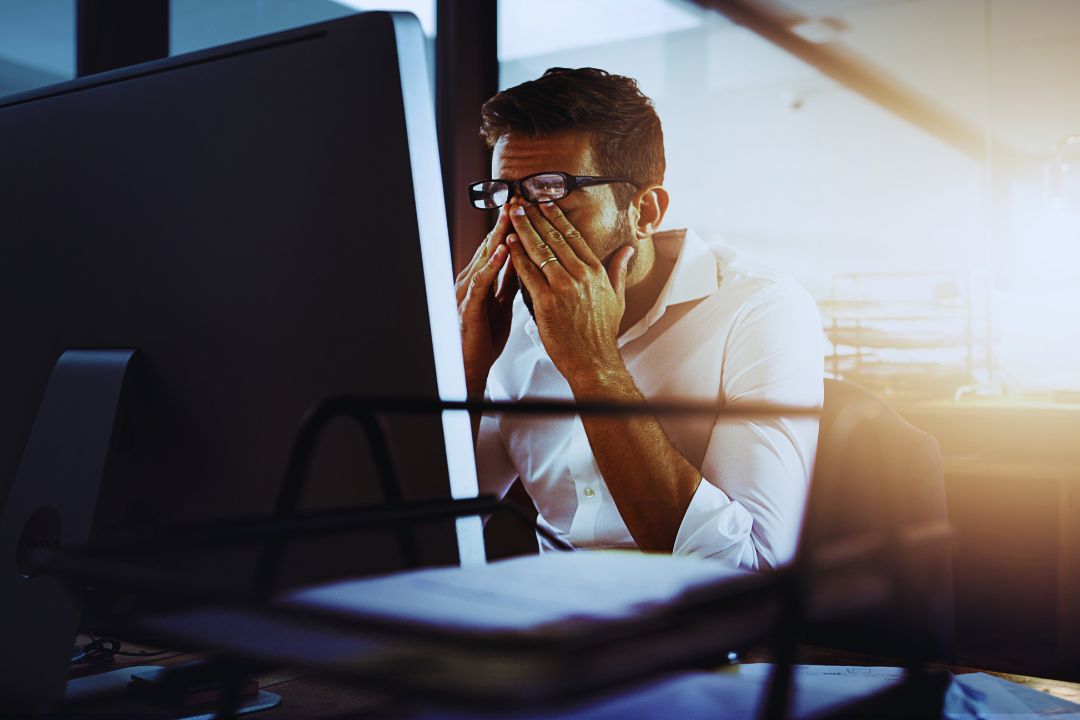 A frustrated business owner A frustrated business owner
