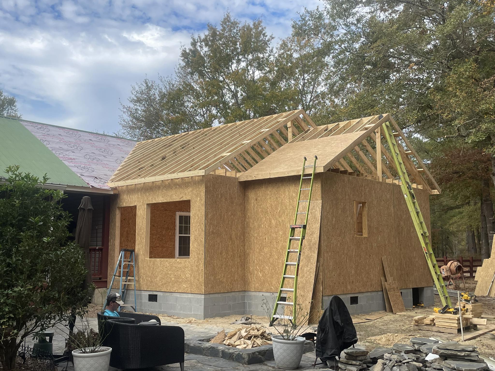 Room addition construction by Lakeside Construction in Evans GA